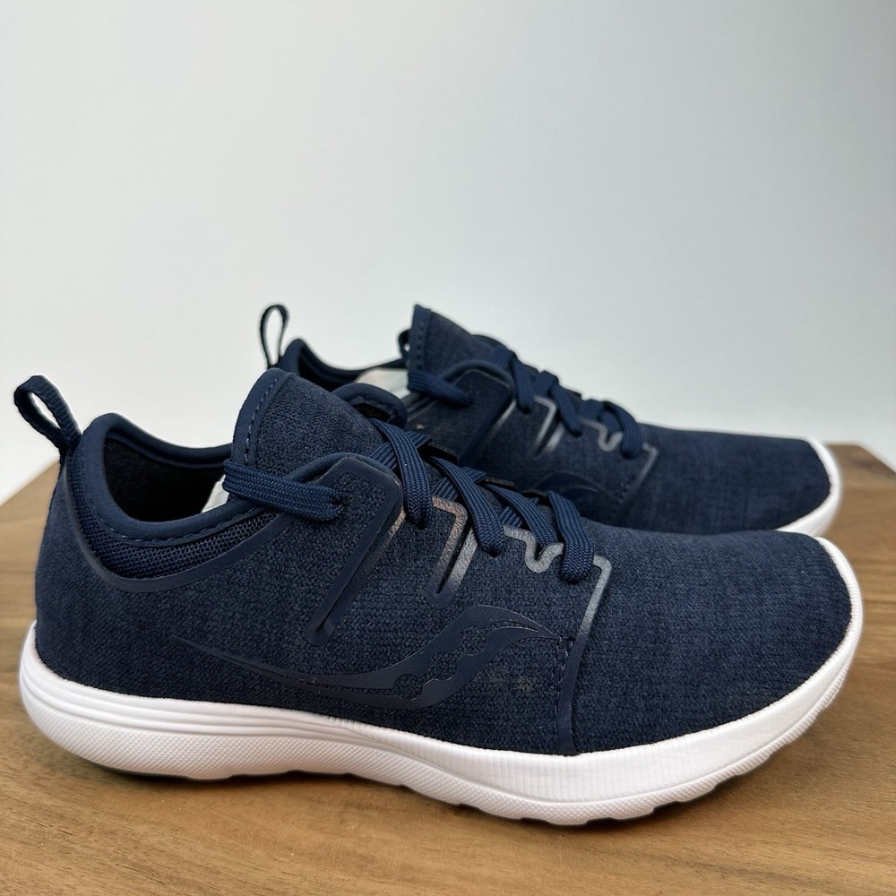 New Womens Saucony Eros Lace Navy Athletic Running Sneakers Shoes Size 5 M